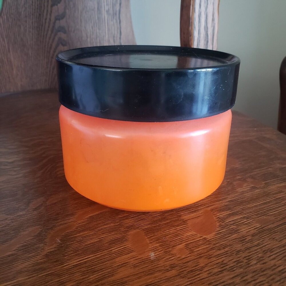 Anchor‎ Hocking Fire King Orange & White Milk Glass Canister With Lid 4: